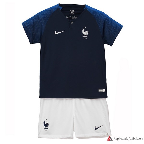 Camiseta Seleccion Francia Niño Primera equipacións 2018 Azul